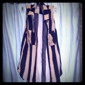 Black and White Striped Tanktop